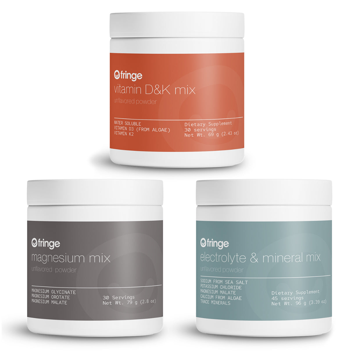 Fringe Essentials Supplement Bundle - Unflavored Powders