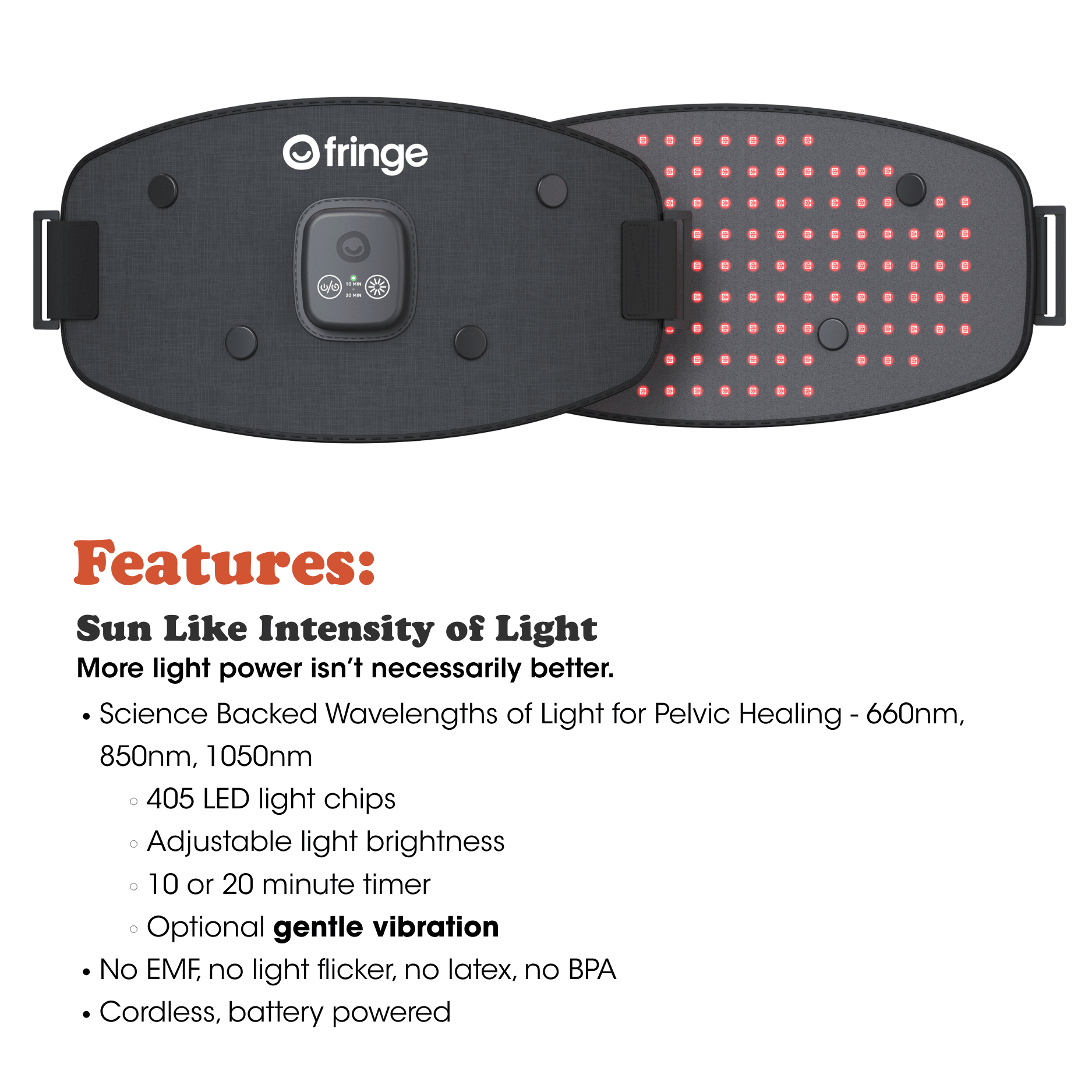 Red Light Therapy Abdominal Belt - Fringe