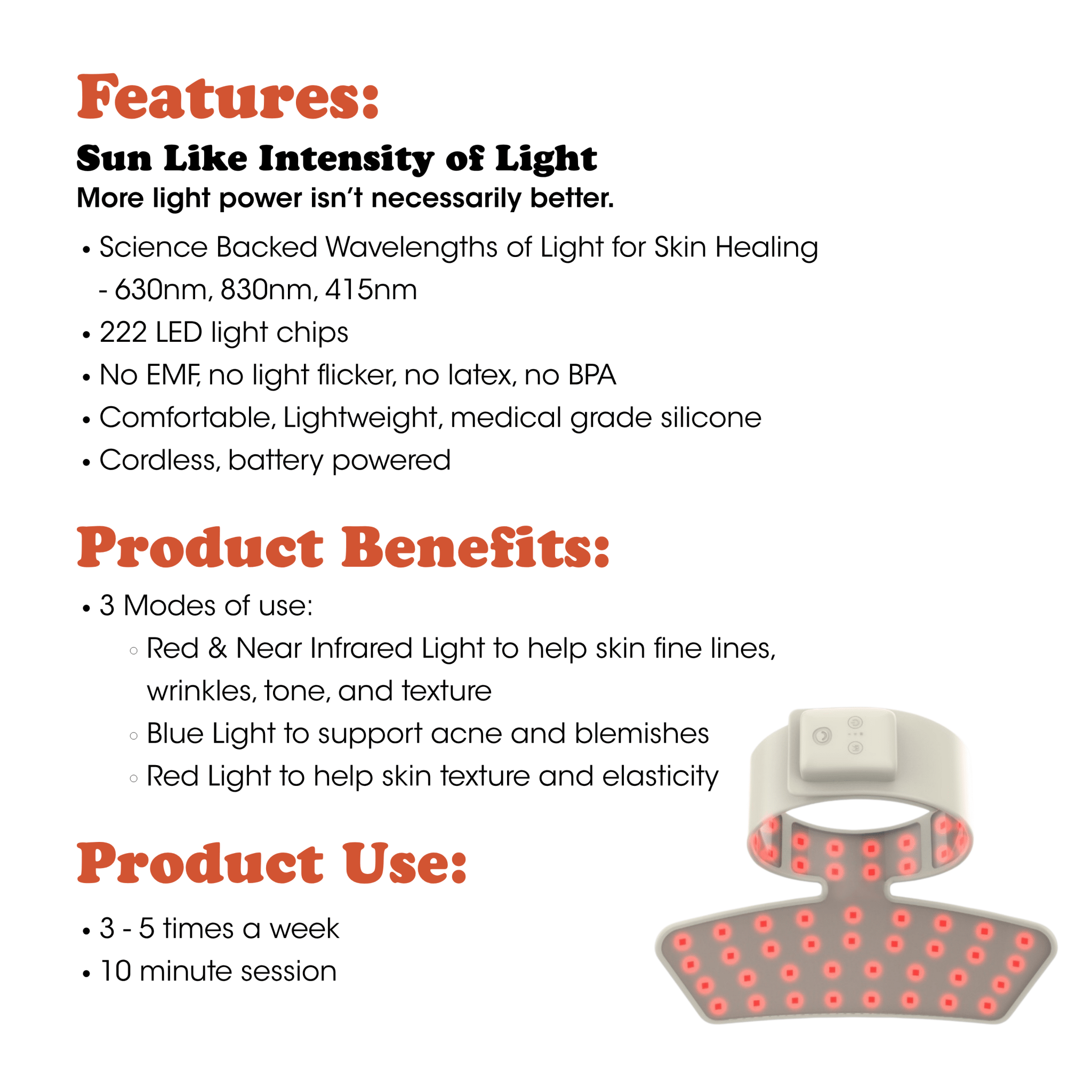 Light Therapy Neck & Chest Mask - Fringe