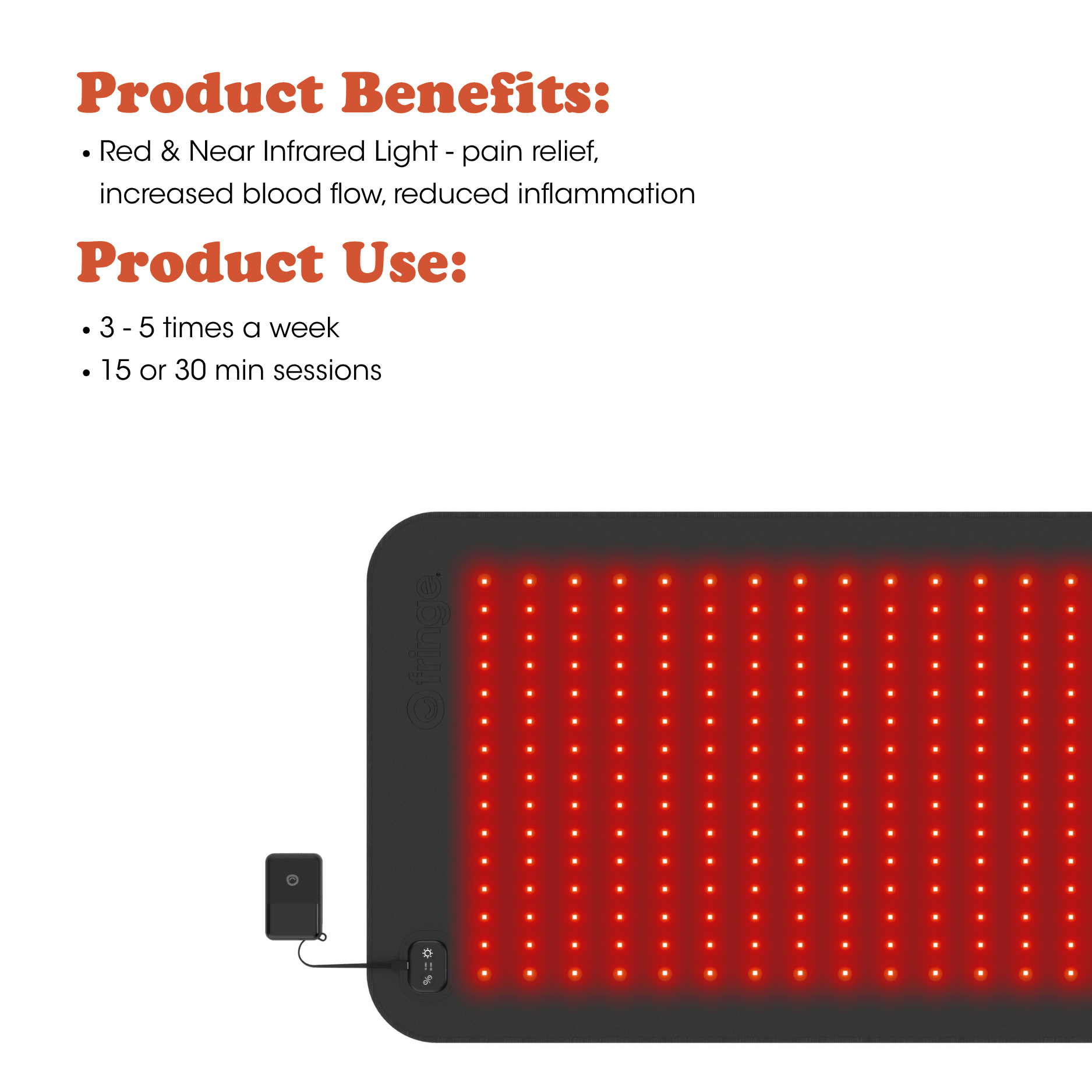 Red Light Therapy Mat - Fringe