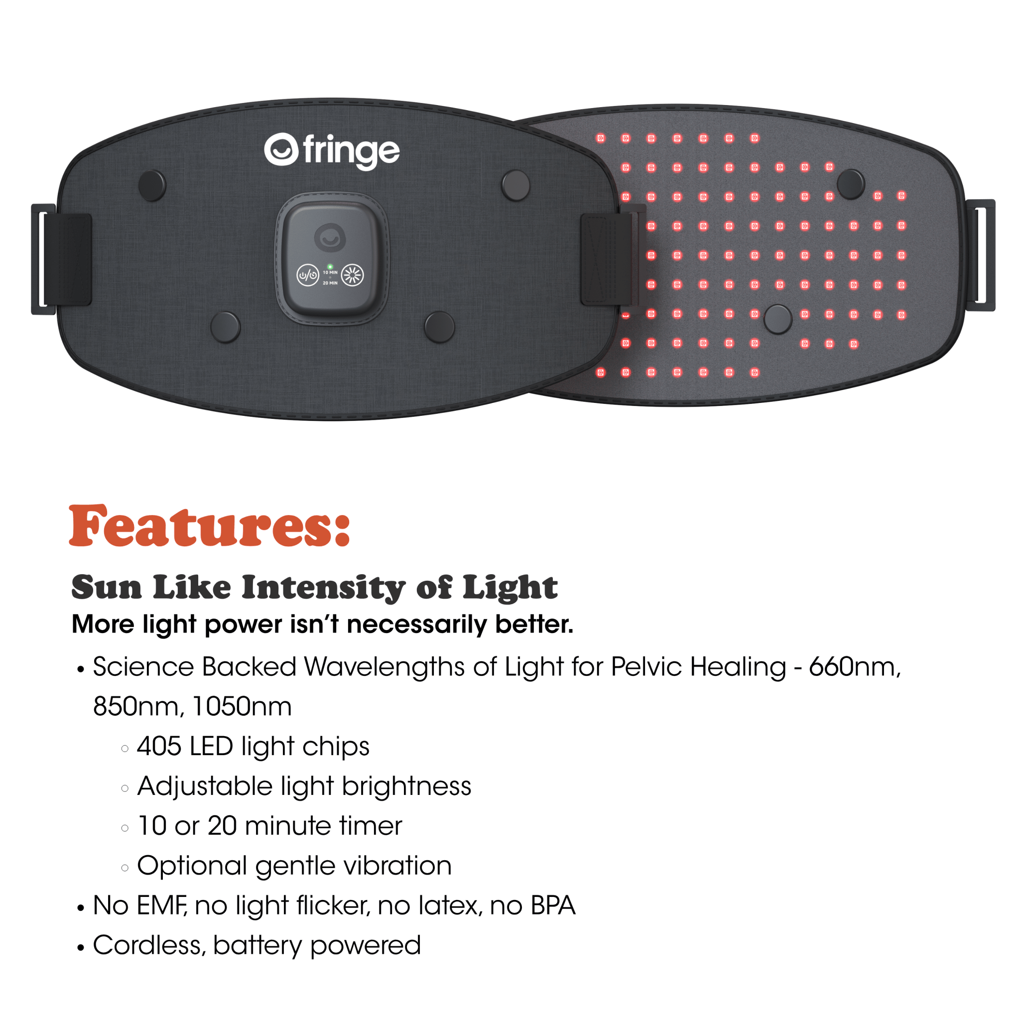 Red Light Therapy Abdominal Belt - Fringe