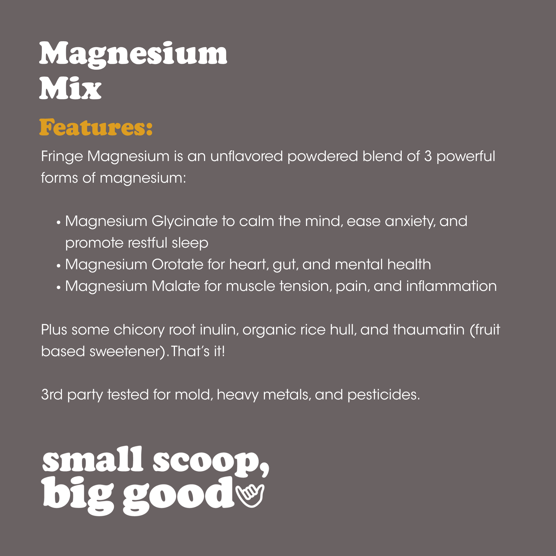 Magnesium Mix - Fringe