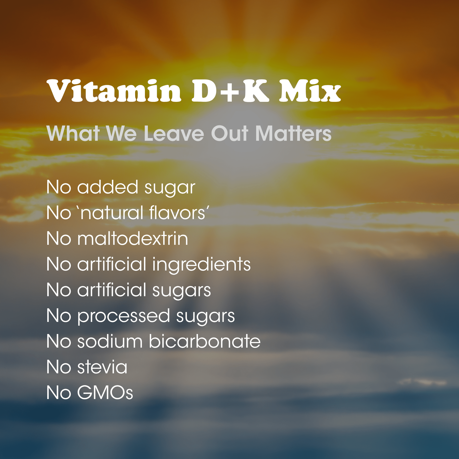 Vitamin D&K Mix  - Unflavored  Powder - Fringe