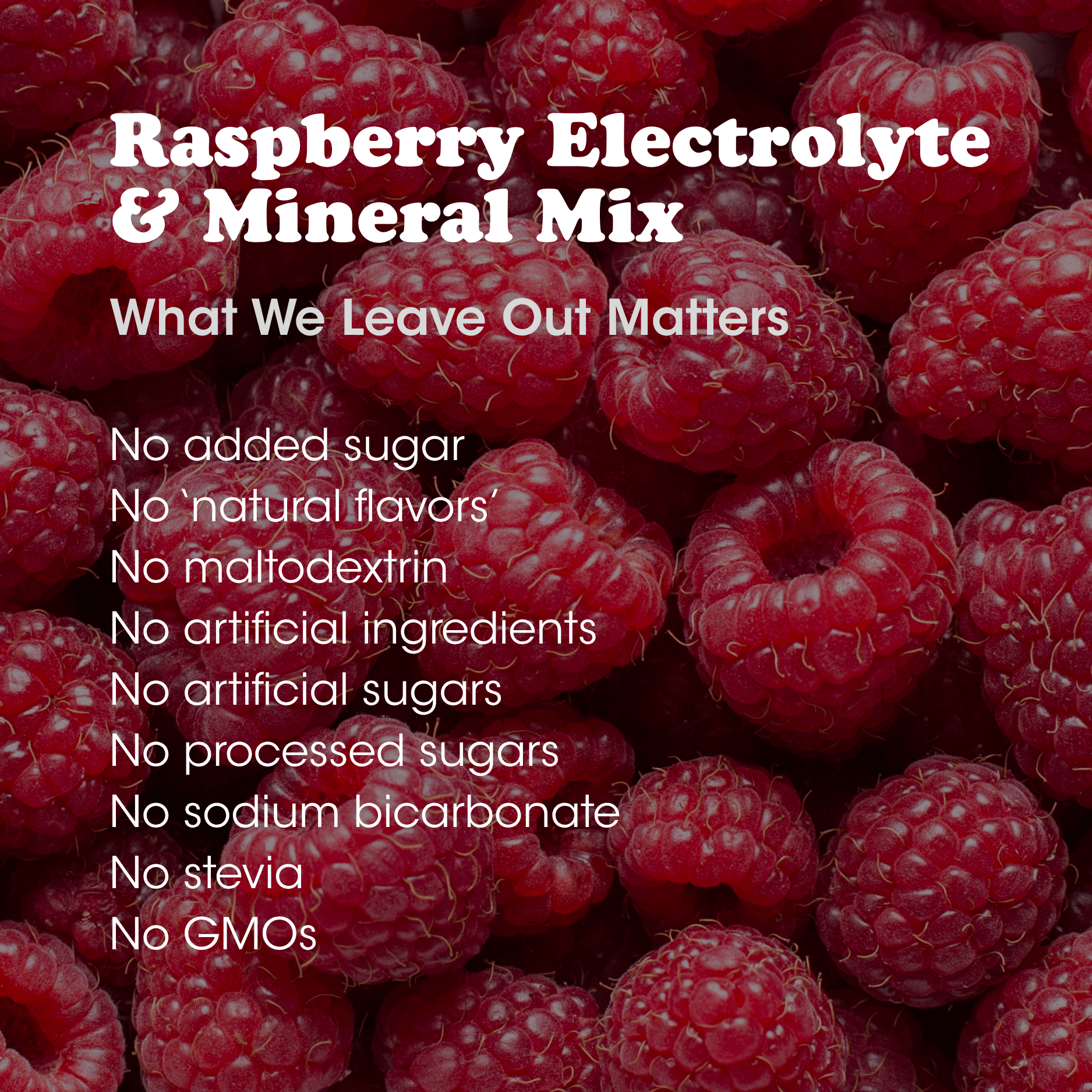 Raspberry Electrolyte & Mineral Mix - Fringe