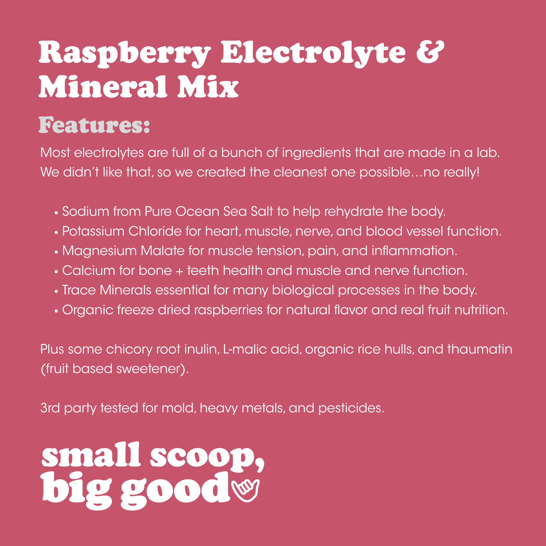 Raspberry Electrolyte & Mineral Mix - Fringe