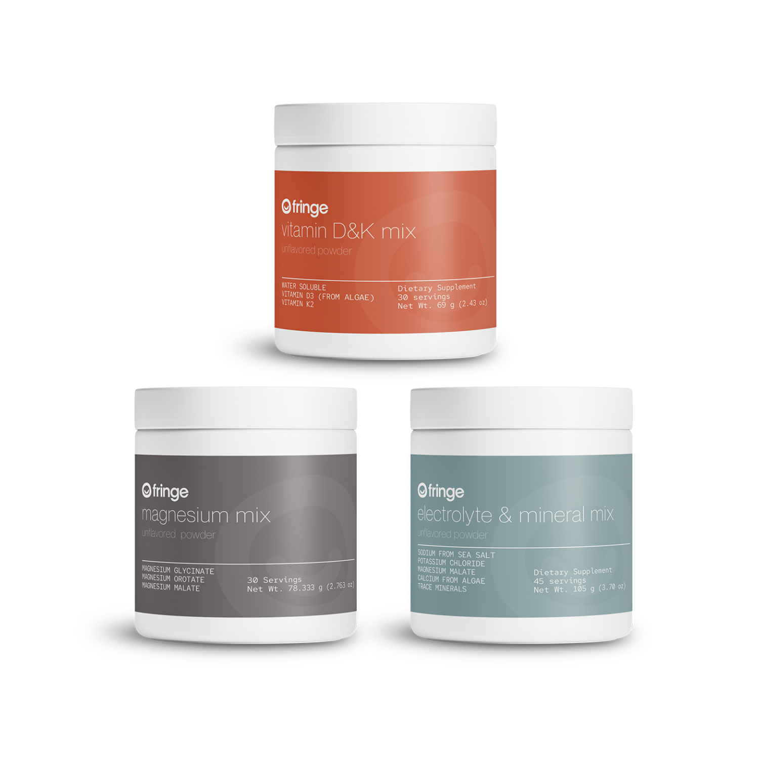 Fringe Essentials Supplement Bundle  - Unflavored  Powders