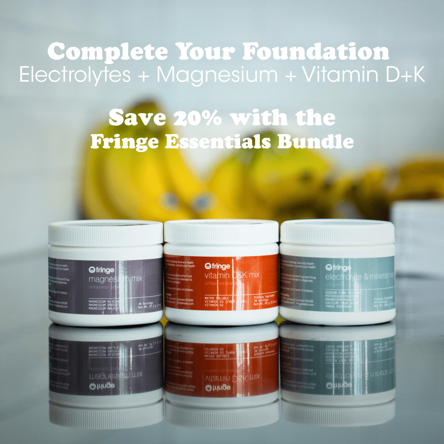 Fringe Essentials Supplement Bundle - Unflavored Powders - Fringe