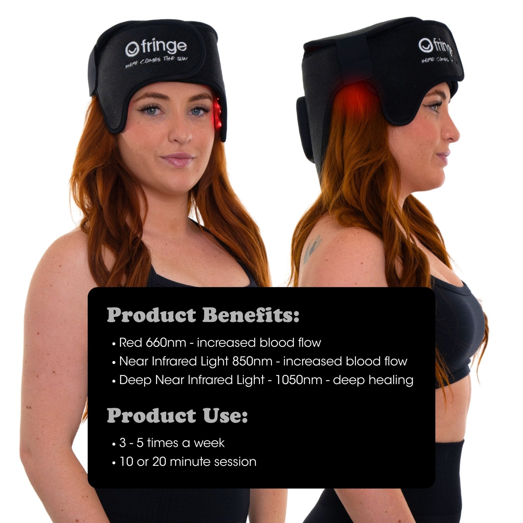 Red Light Therapy Wrap - Head - Fringe