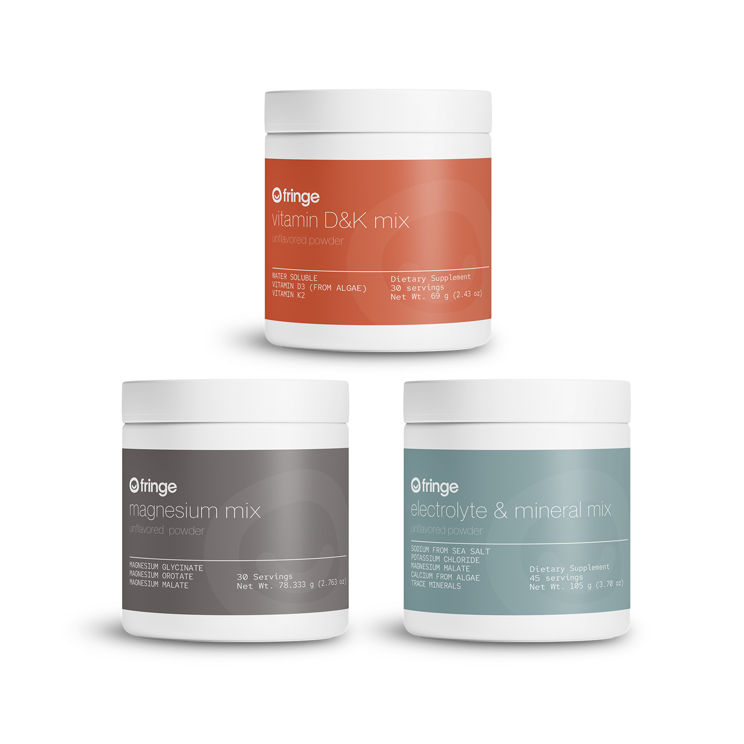 Fringe Essentials Supplement Bundle  - Unflavored  Powders