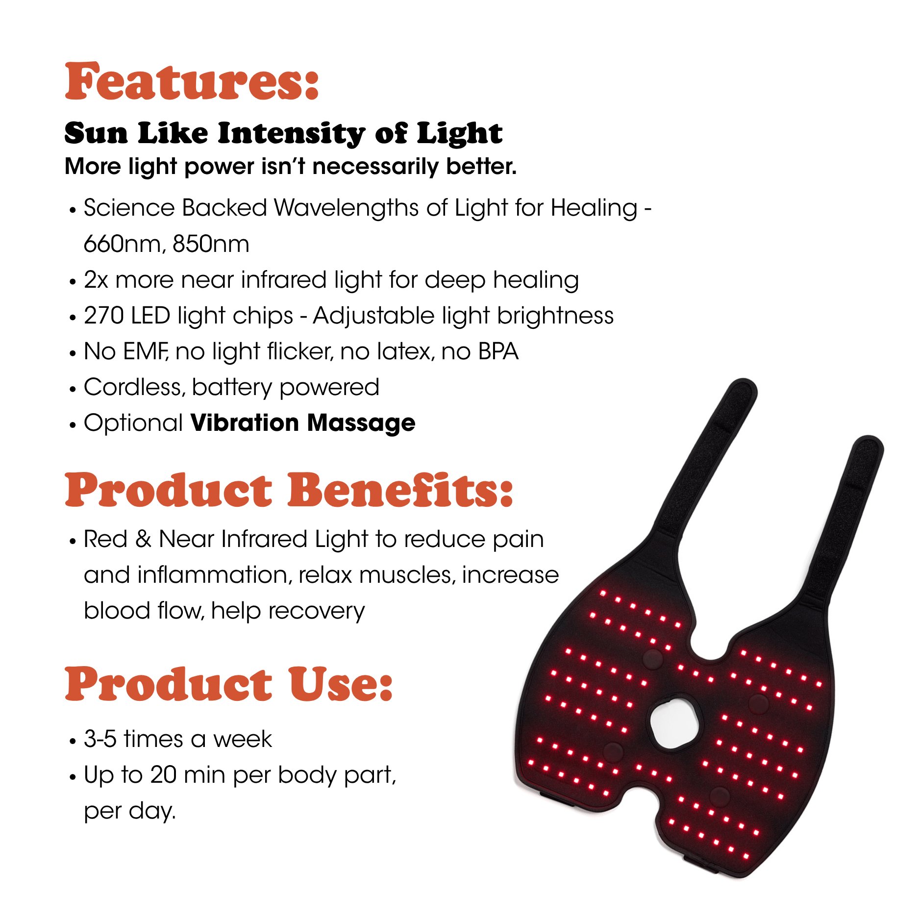 Fringe Red Light Therapy Multi Joint Wrap - Knee, Ankle, Elbow  - Fringe