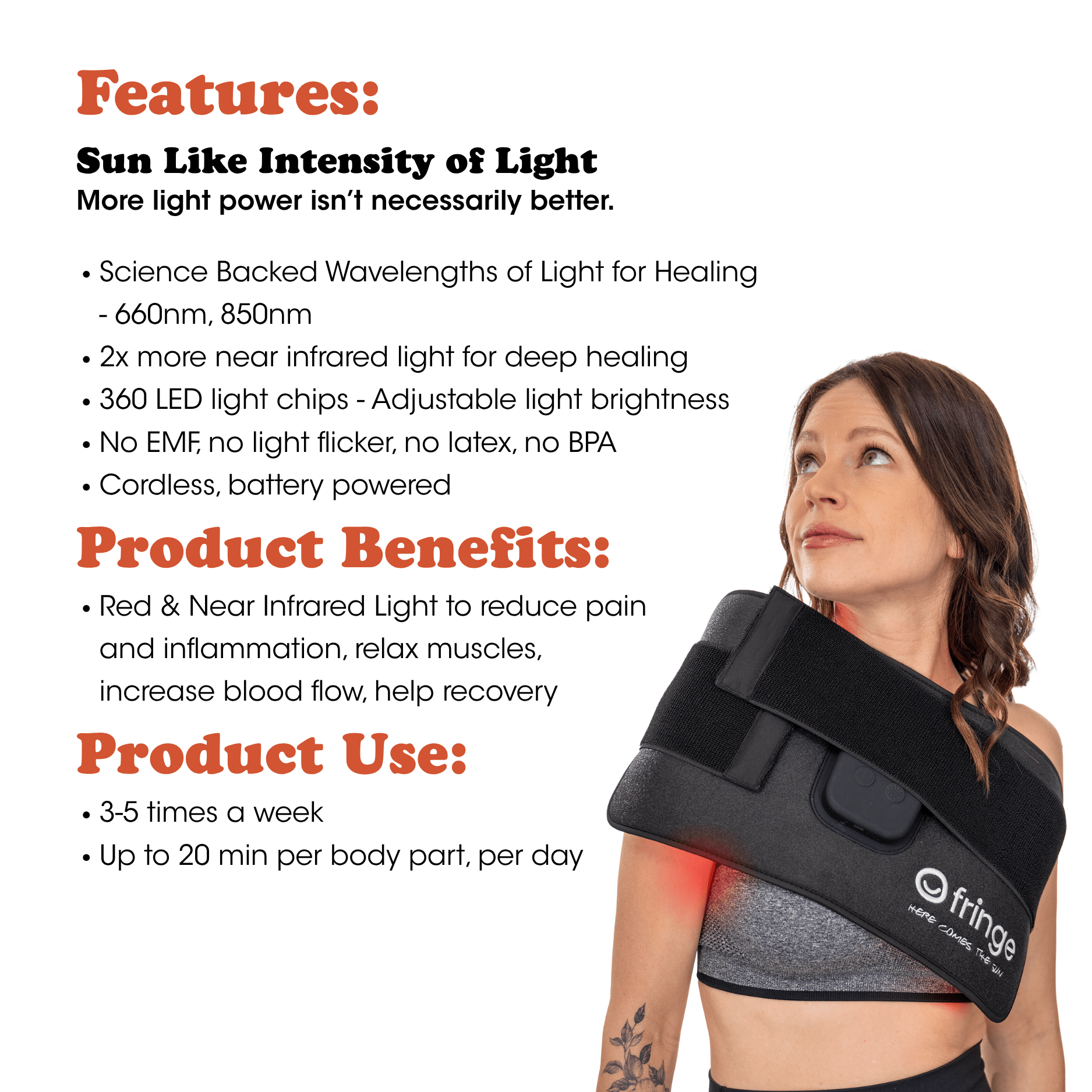 Red Light Therapy Wrap - Fringe